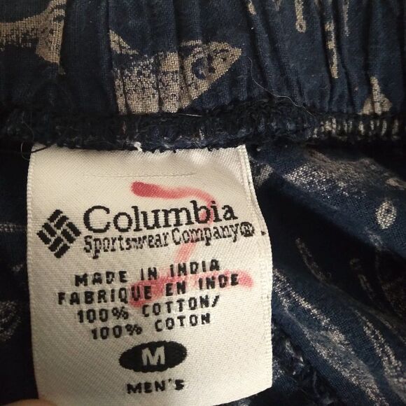 Columbia Fish Pattern Lightweight Sweatpants Joggers - Picture 7 of 9